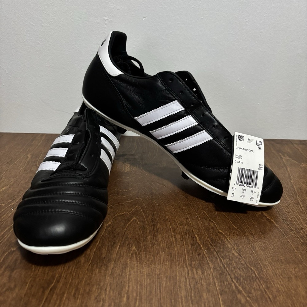 Adidas Copa Mundial Black Soccer Cleats Leather 015110 Made In Germany Size 12